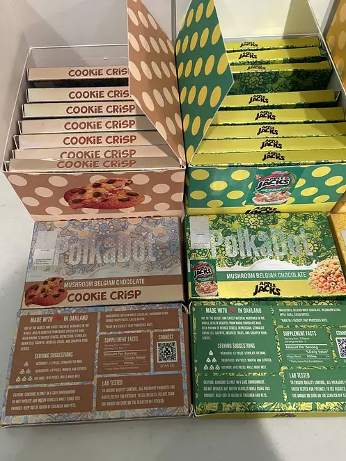 Buy the best quality PolkaDot mushroom chocolate boxes in bulk